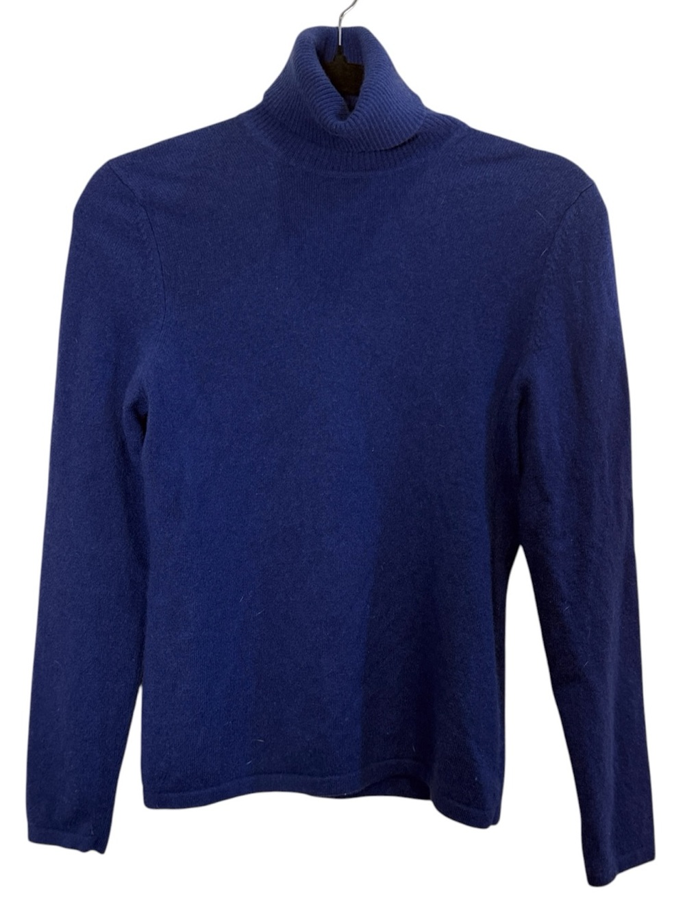 Lord & Taylor Womenโs Royal Blue Timeless Classic Cashmere Turtleneck Sweater M